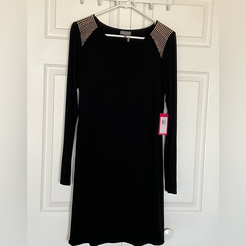 Vince Calmuto. Holiday Glam Rich  Black. Size L. NWT